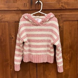 Justice Girls Chenille Crop Hooded Sweater